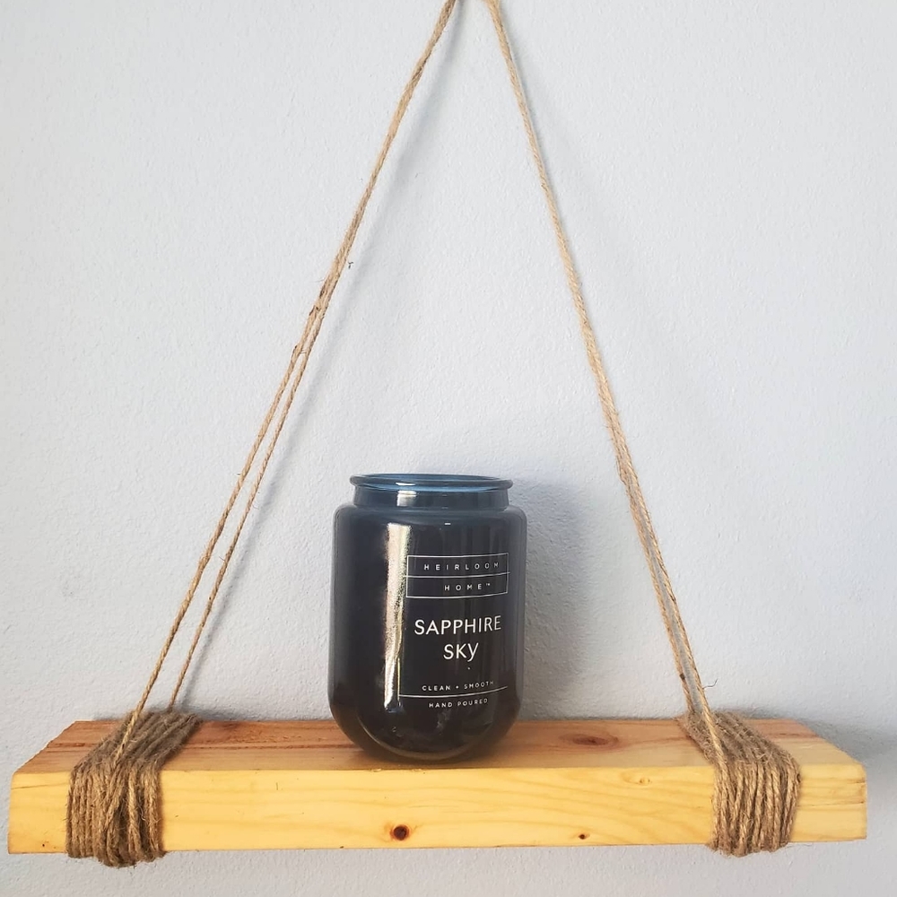 Minimalist Wood Hanging Shelf